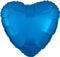 18" METALLIC BLUE HEART FOIL