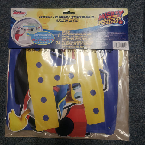 Mickey On The Go Jumbo Ltr Banner