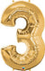 44" Number 3 Gold