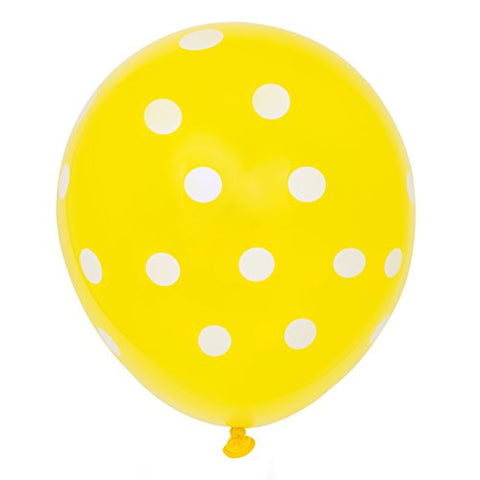 12" Dotted Latex 6ct - Sun Yellow