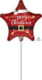 9" Santa Christmas Star Flat