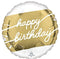 18" Happy Birthday Gold Strip