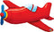 36" Red Vintage Airplane Shape