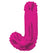 14" Hot Pink J Air Filled Balloon