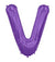 34" Letter V Purple Foil