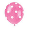 12" Dotted Latex 6ct - Hot Pink