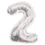 14" Silver 2 Air Filled Balloon
