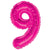 34" NUMBER 9 PINK - PKG