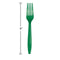 Emerald Green Plstc Forks