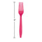 Hot Magenta Plstc Forks