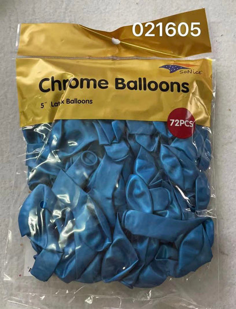 5" Chrome Latex 72 Pcs - Royal Blue