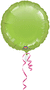 LIME GREEN ROUND FOIL - FLAT