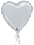 MET SILVER HEART FOIL - FLAT