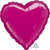 FUCHSIA HEART FOIL - FLAT