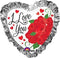 28" LOVE YOU RUFFLE
