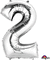 33" NUMBER 2 SILVER - PKG