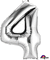 34" Number 4 Silver