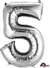 33" NUMBER 5 SILVER - PKG