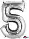 33" NUMBER 5 SILVER - PKG