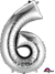 34" NUMBER 6 SILVER - PKG