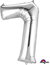 35" NUMBER 7 SILVER - PKG