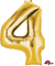 36" NUMBER 4 GOLD - PKG
