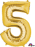 33" NUMBER 5 GOLD - PKG