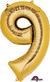 34" NUMBER 9 GOLD - PKG