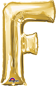 34" LETTER F GOLD - PKG