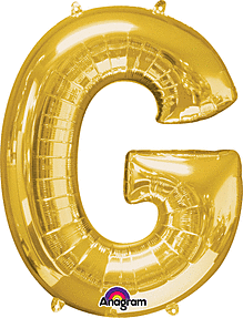34" LETTER G GOLD - PKG