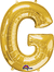 32" LETTER G GOLD - PKG