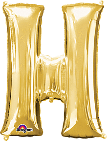 34" LETTER H GOLD - PKG