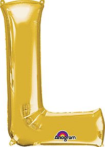 34" LETTER L GOLD - PKG