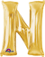 34" LETTER N GOLD - PKG