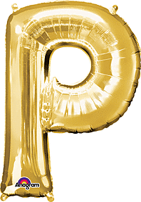 34" LETTER P GOLD - PKG