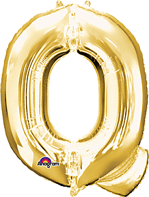 34" LETTER Q GOLD - PKG