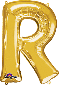 34" LETTER R GOLD - PKG