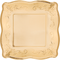 10" SQ EMB PLATE 8CT GOLD