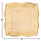 10" SQ EMB PLATE 8CT GOLD