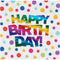 Rainbow Foil Happy Bday Lunch Napkin