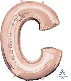 34" LETTER C ROSE GOLD - PKG