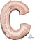 32" LETTER C ROSE GOLD - PKG