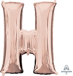 34" LETTER H ROSE GOLD - PKG
