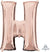 32" LETTER H ROSE GOLD - PKG