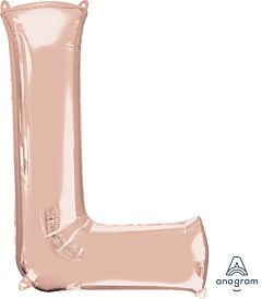 32" LETTER L ROSE GOLD - PKG