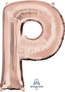 34" LETTER P ROSE GOLD - PKG