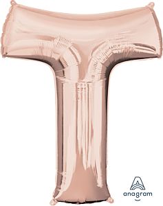 34" LETTER T ROSE GOLD - PKG