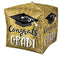 15" CONGRATS GRAD SPARKLE CUBEZ