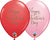 11" HAPPLY VAL SCRIPT LATEX -RED/PINK