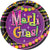 7" Mardi Gras Plates 8ct